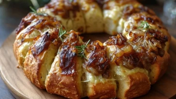 couronne-de-pain-farcie-aux-oignons-caramelises-et-au-gruyere