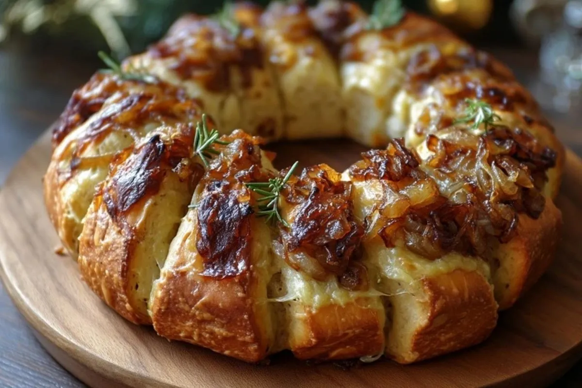 couronne-de-pain-farcie-aux-oignons-caramelises-et-au-gruyere