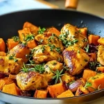 poulet-et-patates-douces-a-la-poele