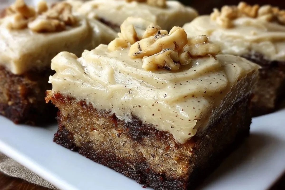 Brownies à la Banane avec Glaçage au Beurre Noisette