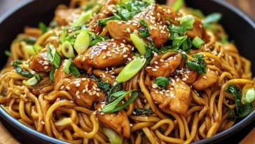 Noodles Au Poulet Teriyaki