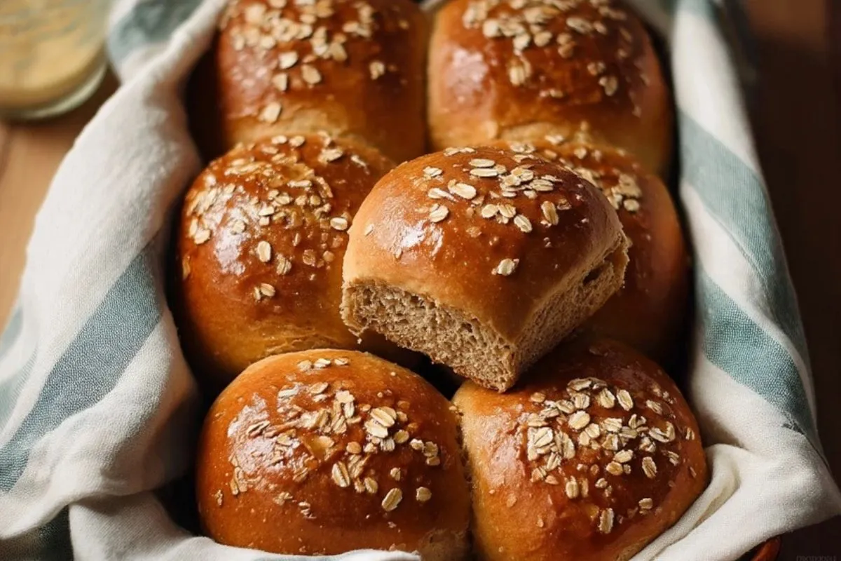 Petits Pains Rustiques à lAvoine et à la Mélasse