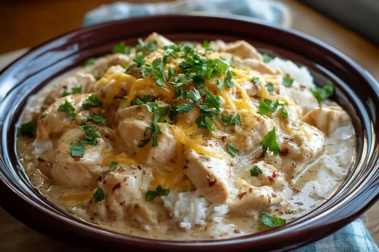 Poulet Crémeux à la Mijoteuse avec Fromage à Tartiner