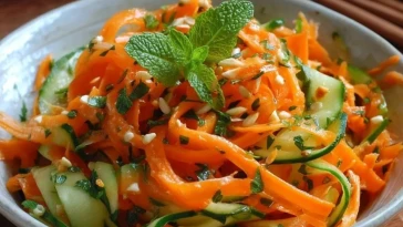 Salade De Concombres Et De Carottes