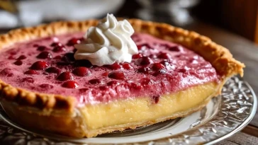 Tarte Aux Cranberries Et Crème