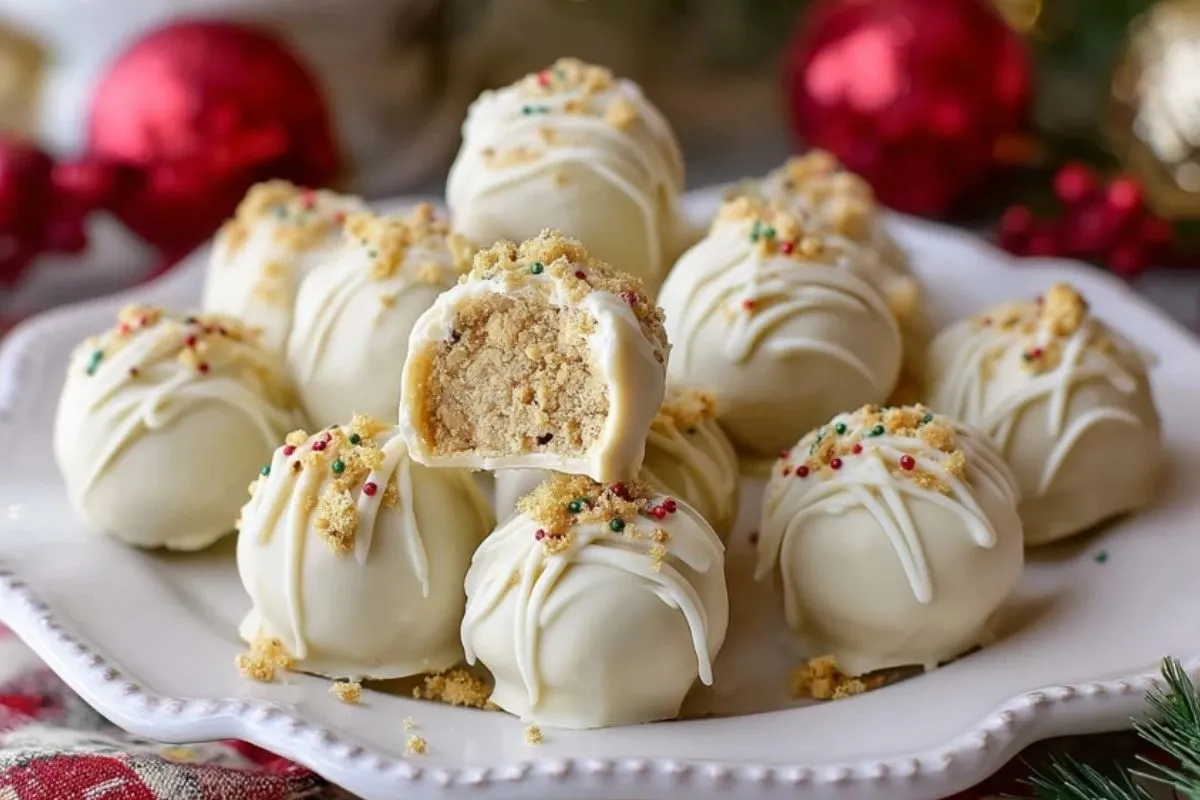 Truffes Blanches de Noël aux Oreos Dorés