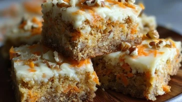 Barres De Gâteau Aux Carottes Et Fromage Cottage