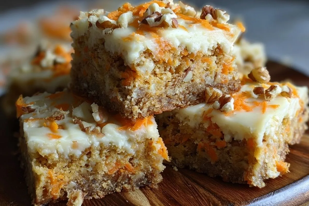 Barres De Gâteau Aux Carottes Et Fromage Cottage