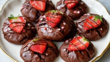 Biscuits Chocolatés Aux Fraises