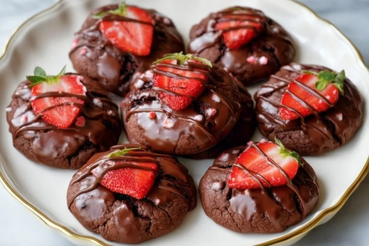 Biscuits Chocolatés Aux Fraises