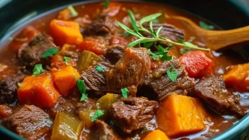Boeuf Aux Patates Douces En Cocotte