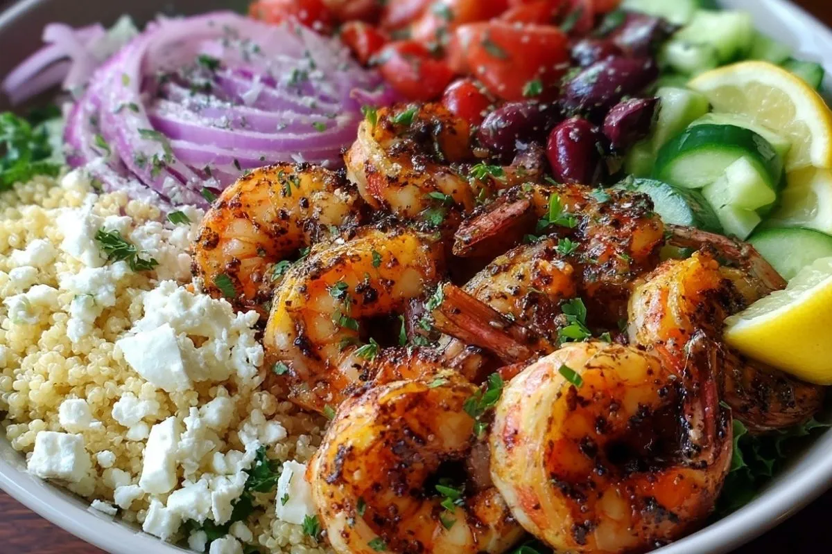 Bol Méditerranéen aux Crevettes Grecques