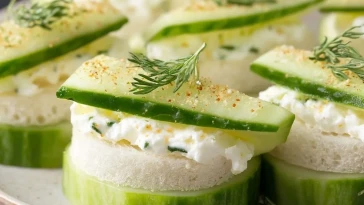 Bouchées de Concombre au Fromage Frais