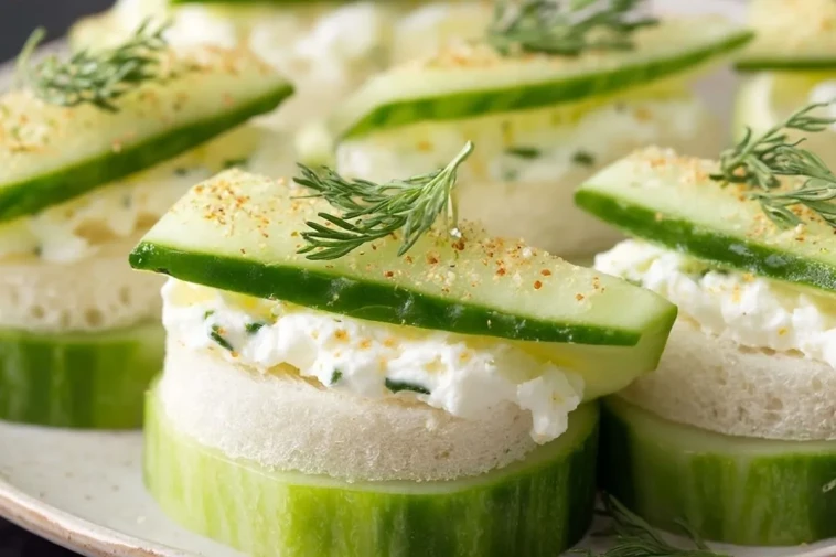 Bouchées de Concombre au Fromage Frais