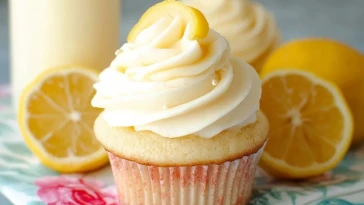 Cupcakes Au Citron Avec Un Glaçage Au Beurre Citronné