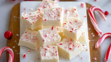 Fudge au Chocolat Blanc et Menthe Poivrée