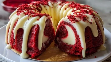 Gâteau Bundt Velours Rouge Au Fromage Crémeux