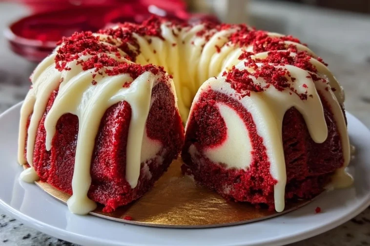 Gâteau Bundt Velours Rouge Au Fromage Crémeux