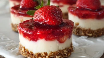 Mini Cheesecake Aux Fraises Et Bretzels