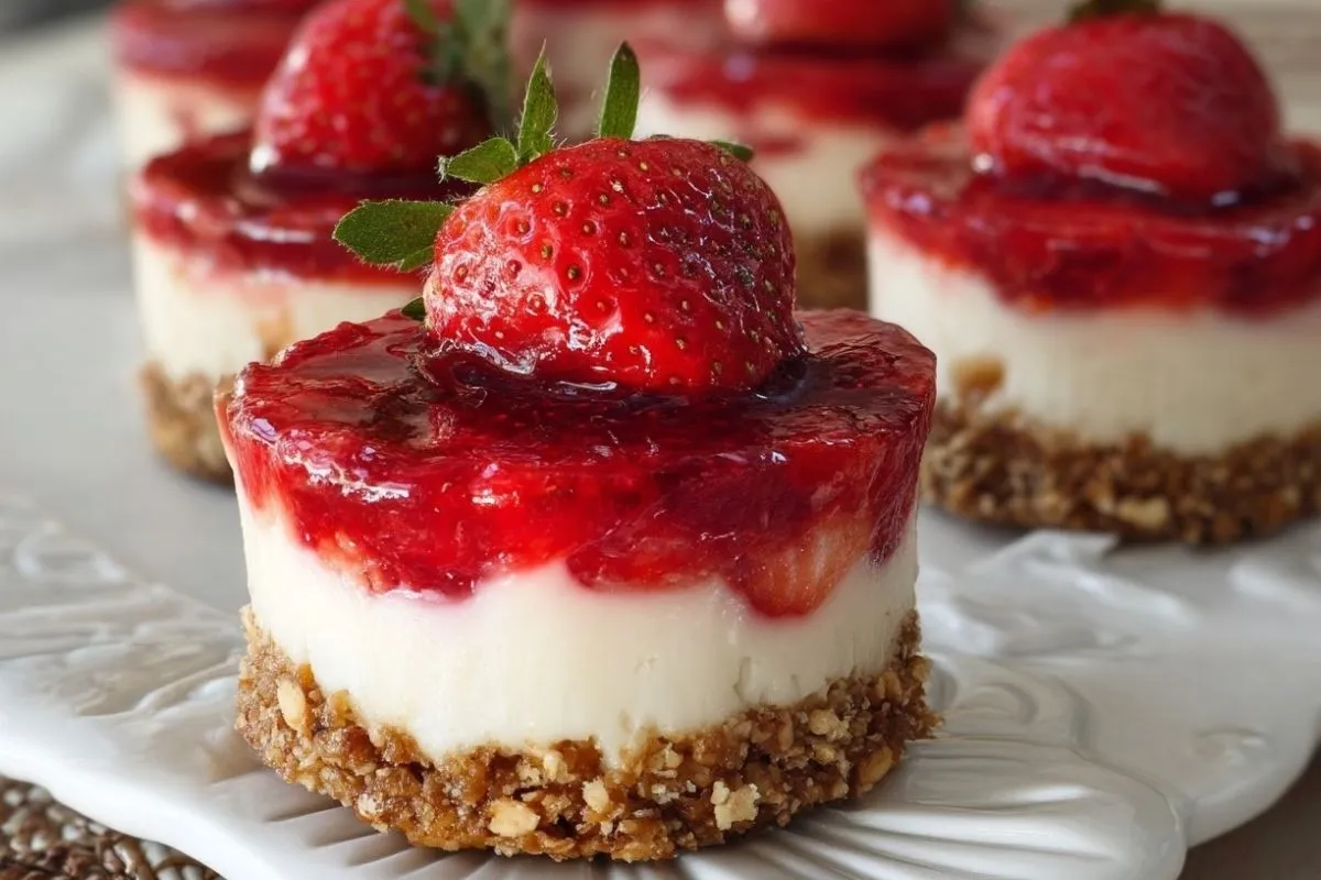 Mini Cheesecake Aux Fraises Et Bretzels