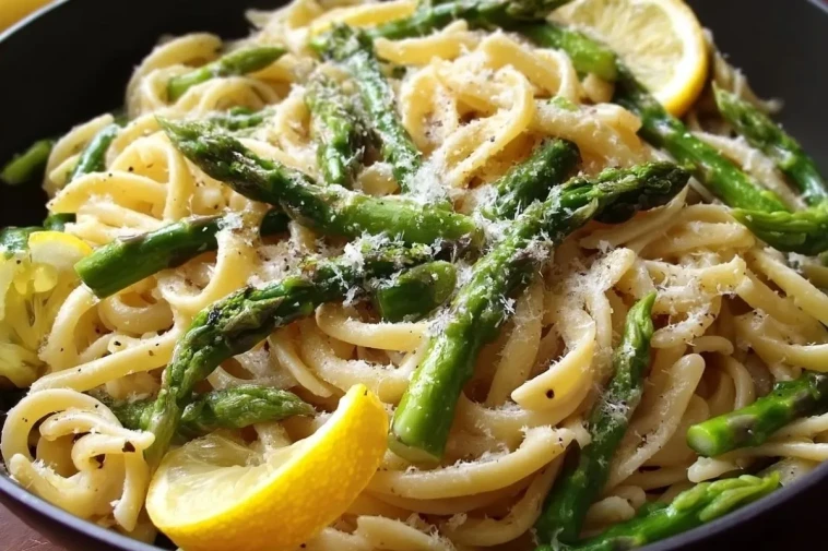 Pâtes Aux Asperges, Citron Et Ail