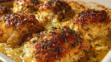 Poulet Au Gratin Aux Oignons