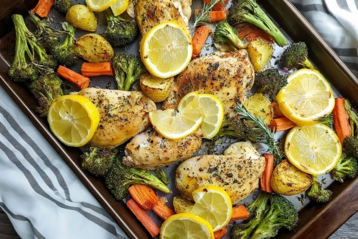 Poulet Citron et Légumes au Four