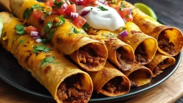 Taquitos de Boeuf Au Four Croustillants
